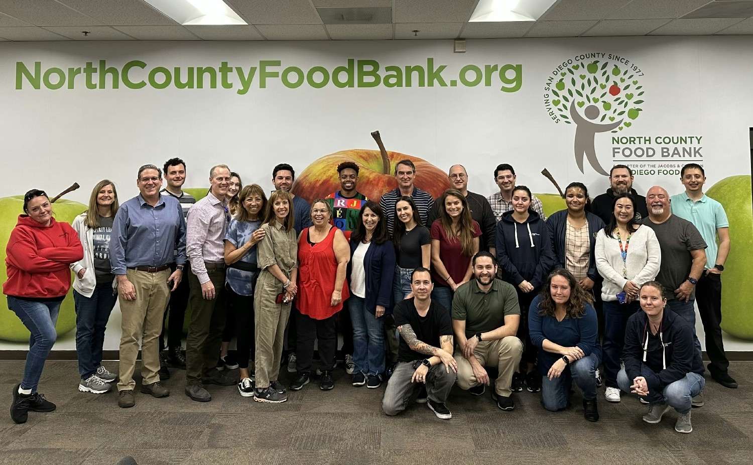 The Continuing Life team volunteering at the North County Food Bank