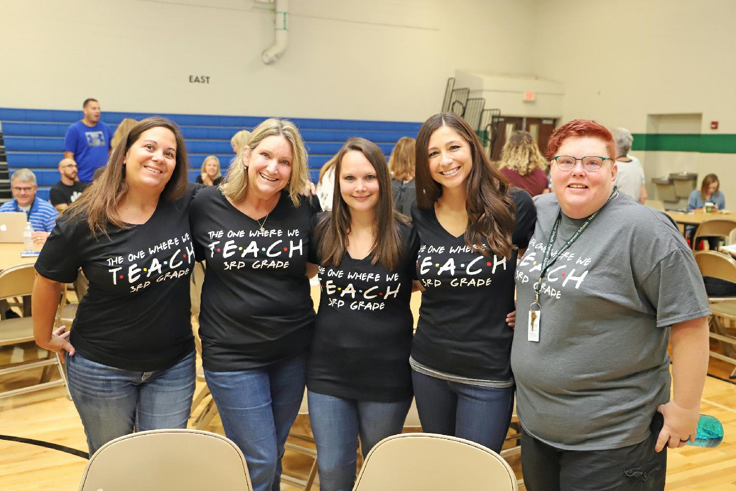 Fremont School District 79 Institute Day-teachers exhibiting school spirit