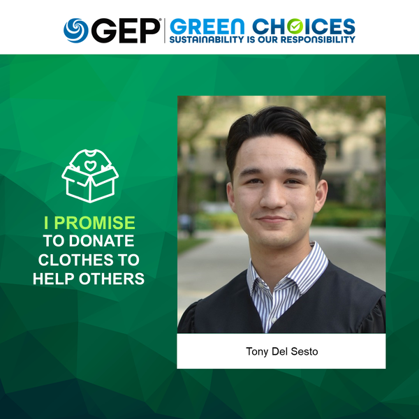 Tony's pledge is just one of thousands of eco promises made by GEPpers.