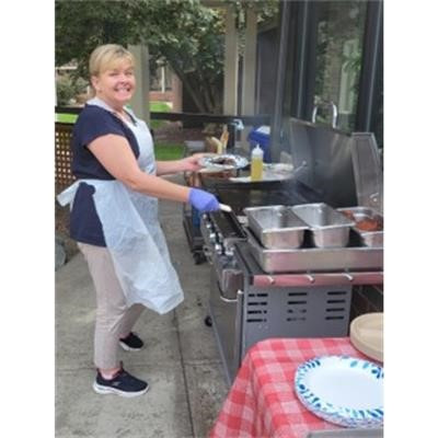 Our DON cooking up a storm for staff. 