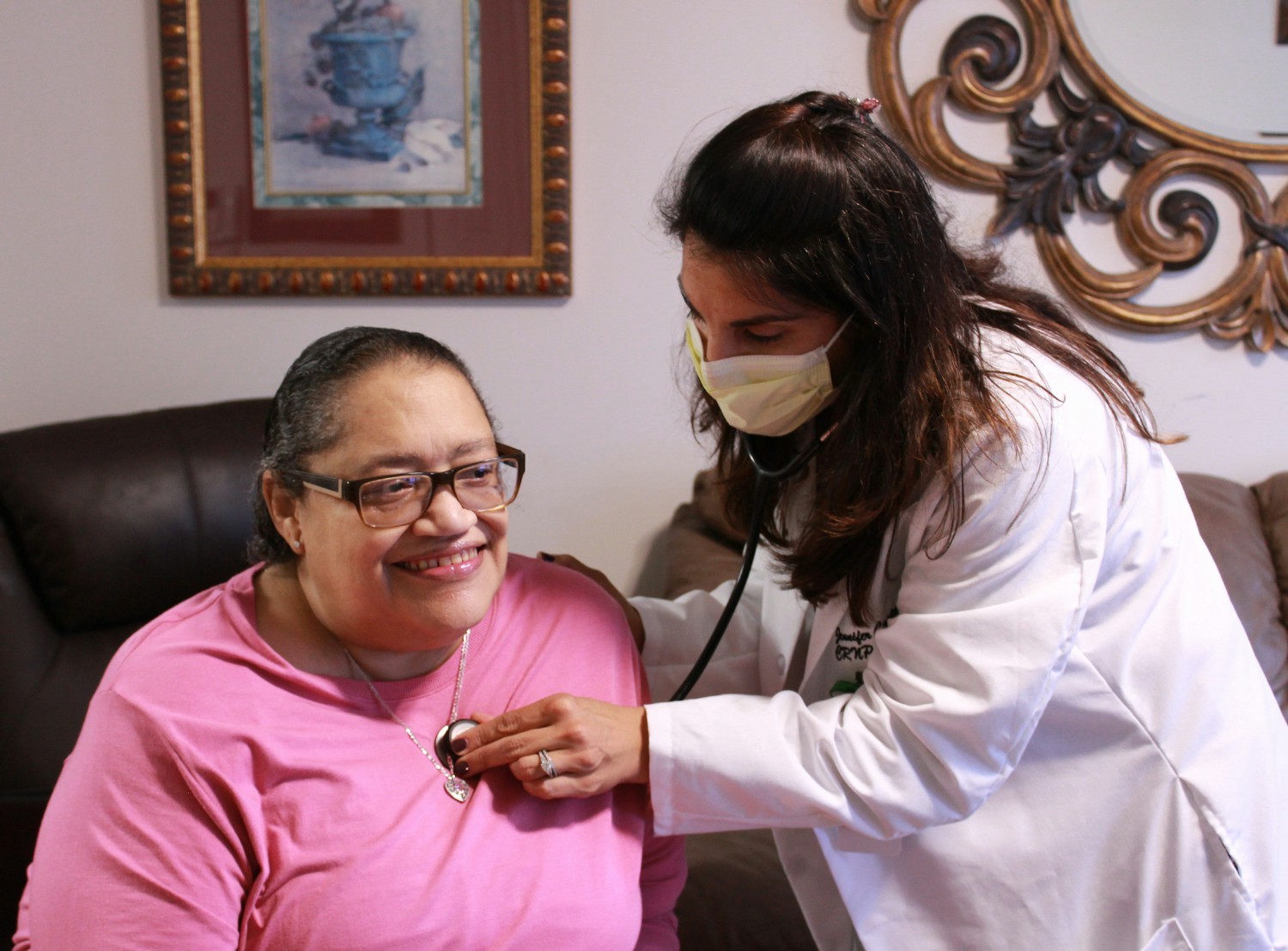 Gilchrist Elder Medical Care nurse practitioner visits a patient in her home.