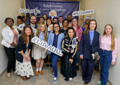 Team members attending Ralph Lauren’s Career Aspiration Event.
