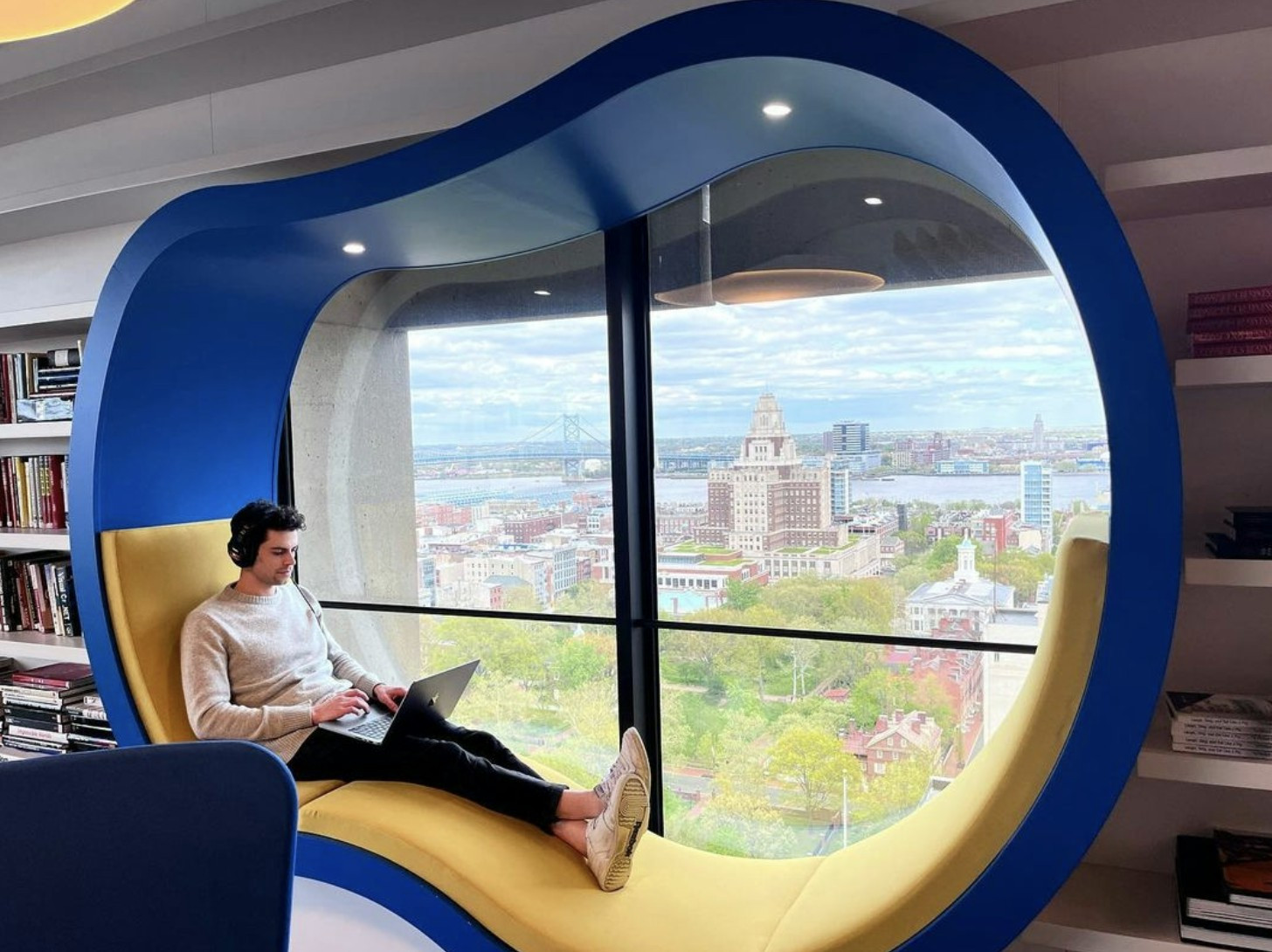 A Klickster enjoying the Philadelphia office view