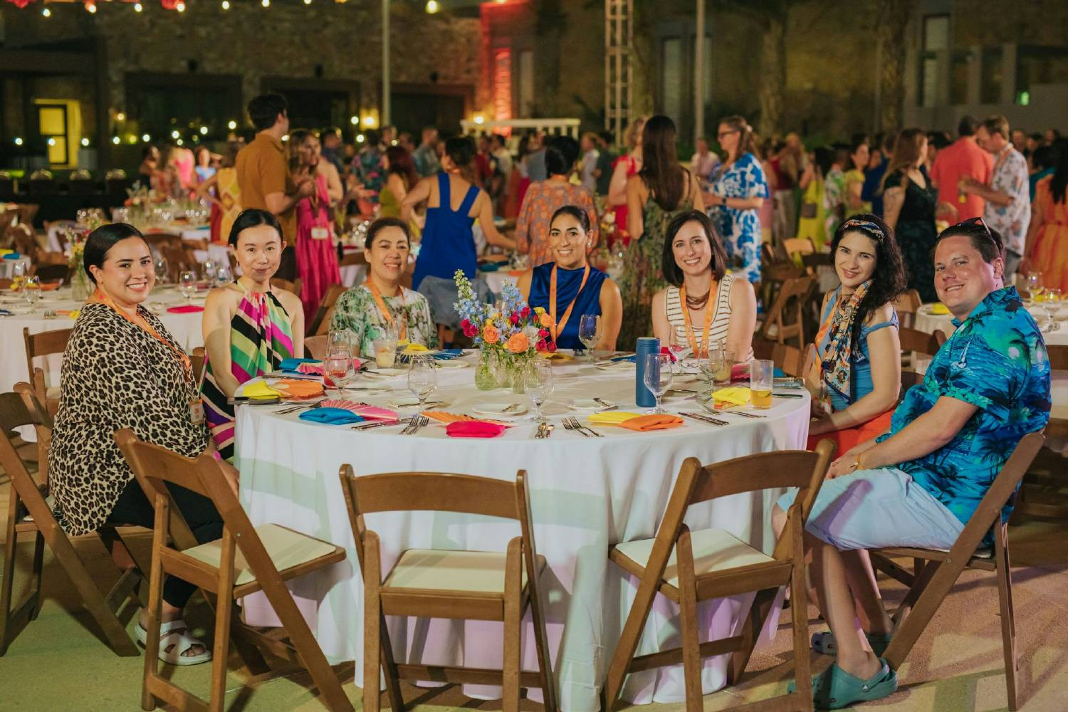 Teams enjoying dinner at the annual company-wide Babylist offsite in 2025.