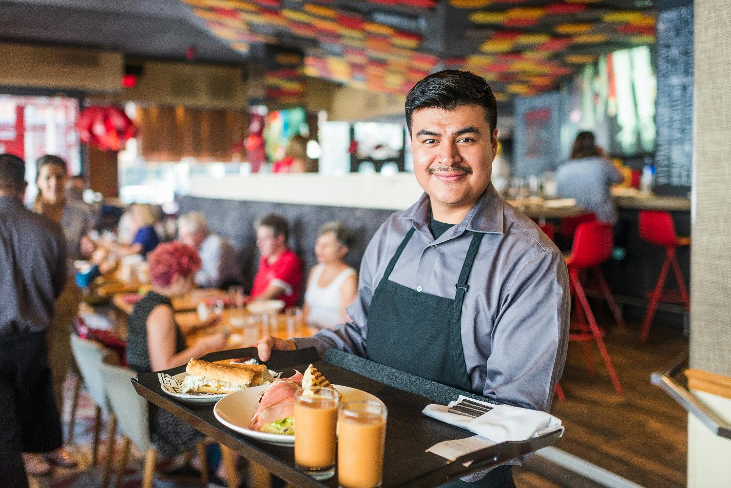 Lunch service at Jaleo in Washington, DC