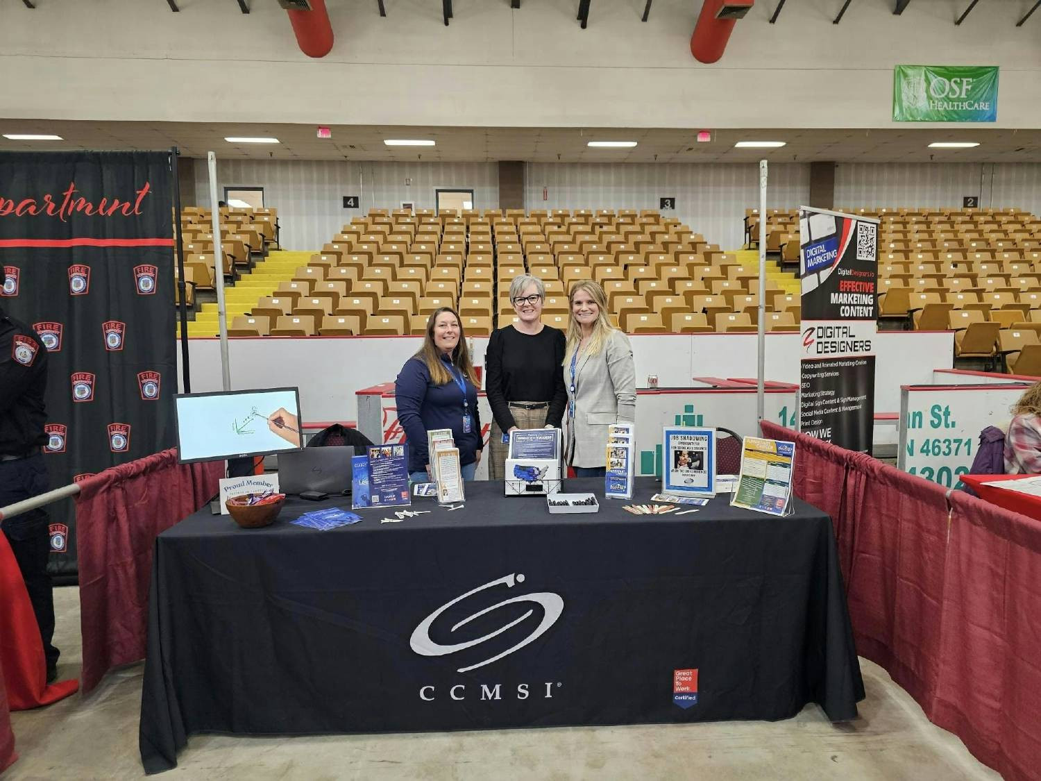 Our talent acquisition team along with claims representation and our benefits specialist at a career fair