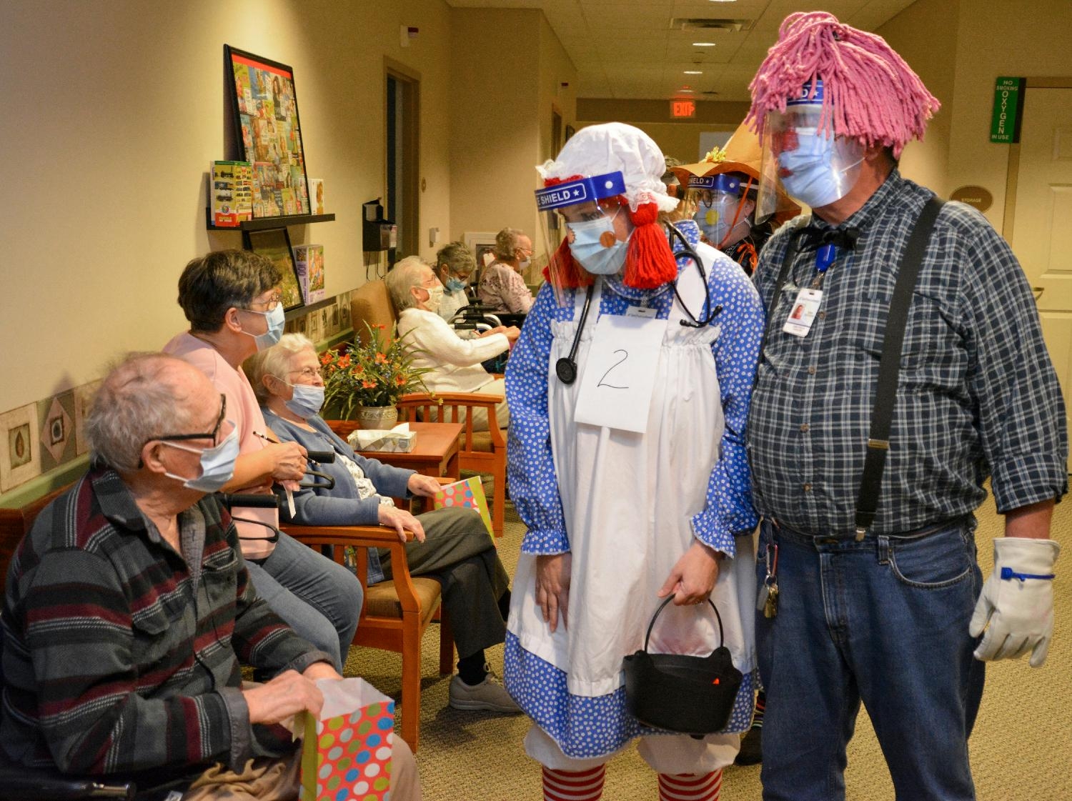 Team members dress-up for Halloween much to the delight of residents.
