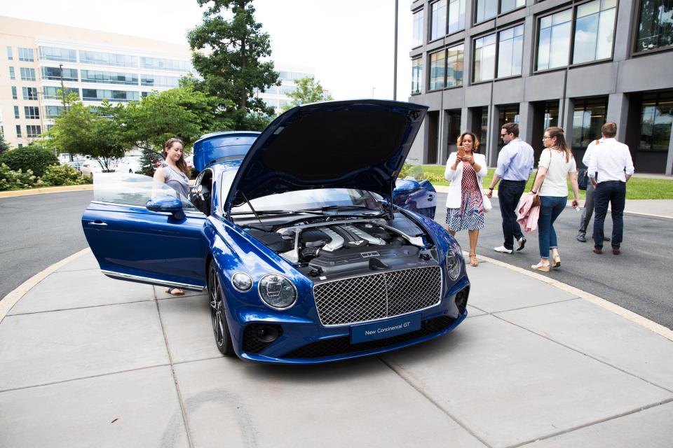 Our new Continental GT displayed during one of our all-employee meetings.