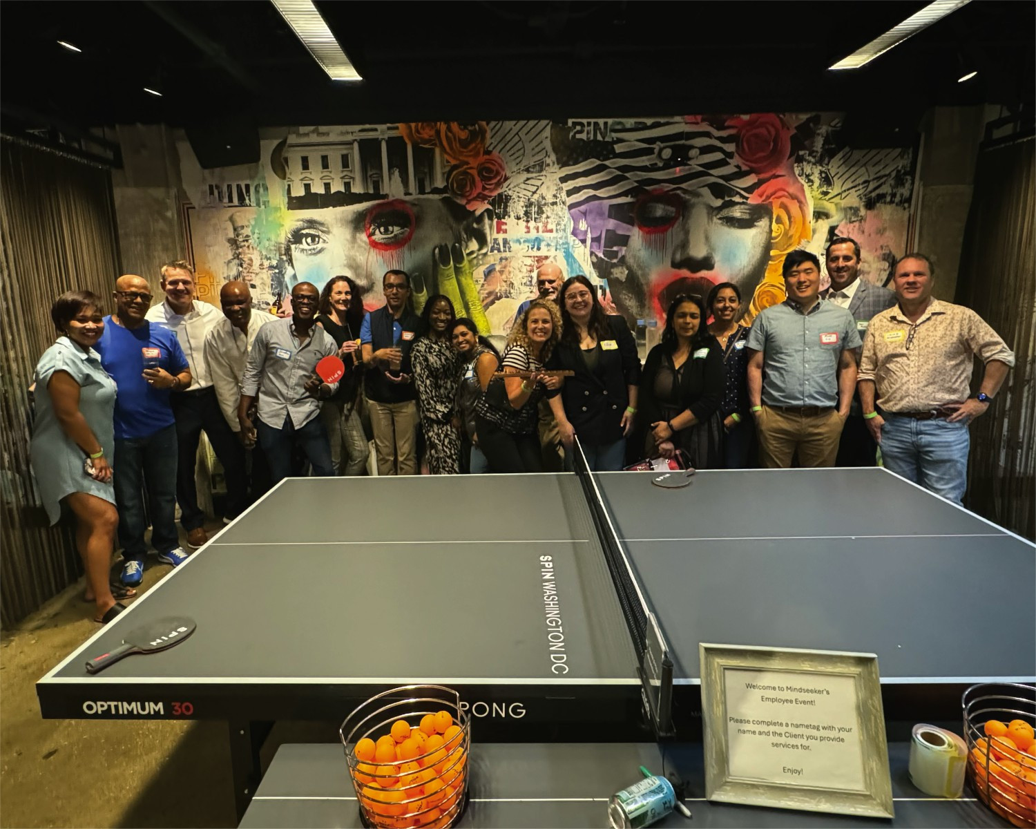 The Mindseeker team had a great time bonding and competing at SPIN DC. Teamwork on and off the table!