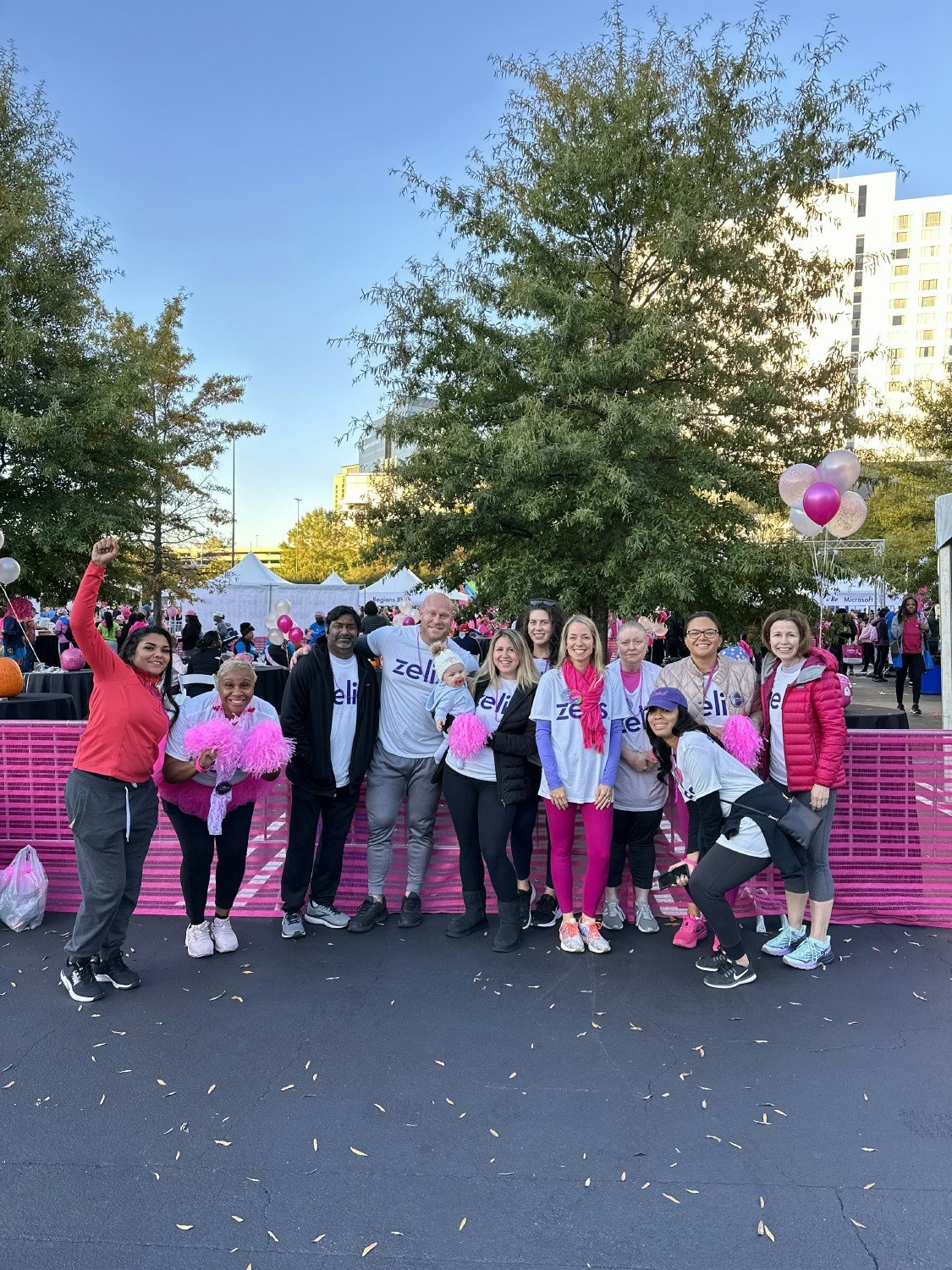 Zelots part-taking in our annual “Relay for a Cure” where we walk to raise awareness for breast cancer prevention. 