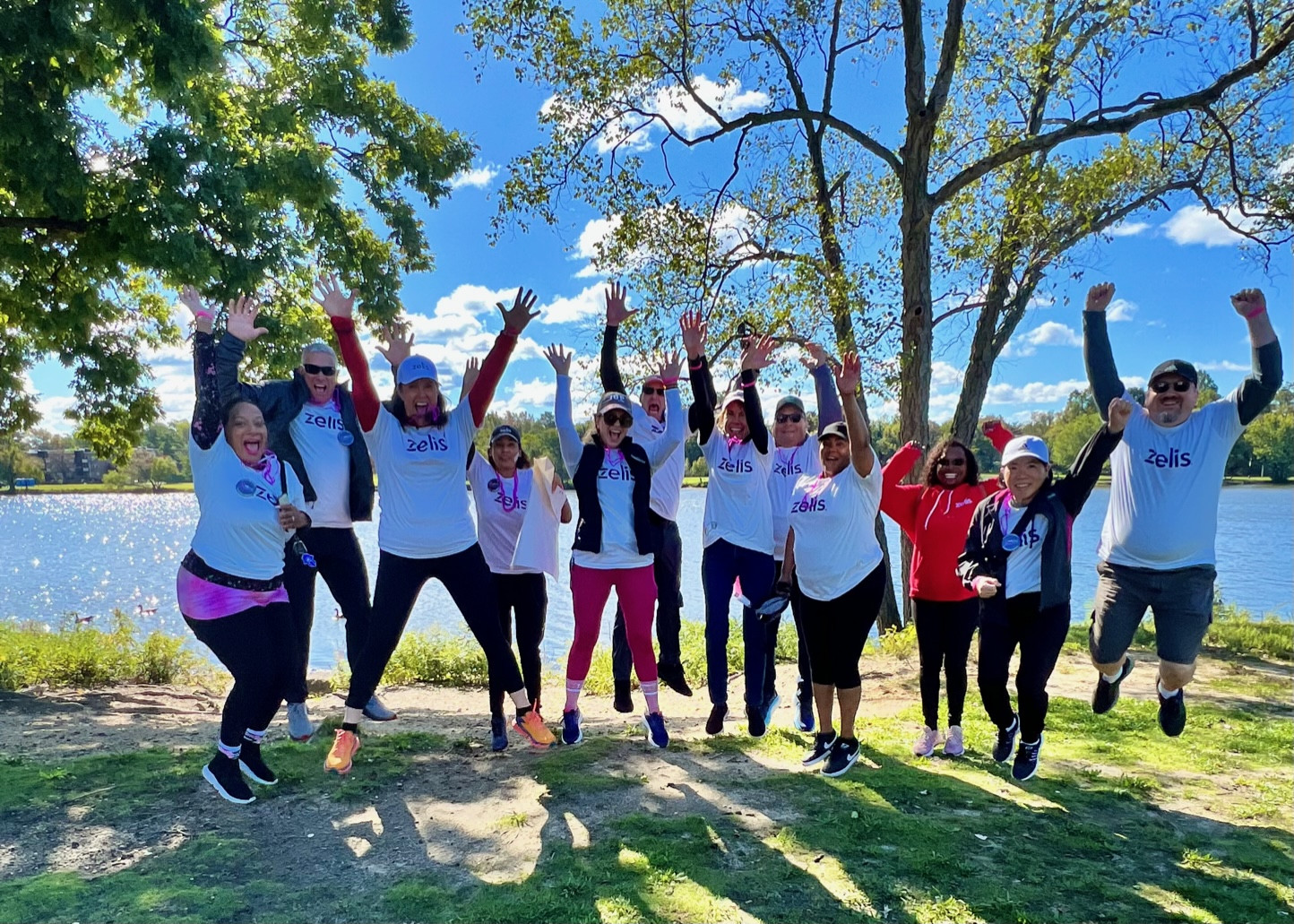 Zelots part-taking in our annual “Relay for a Cure” where we walk to raise awareness for breast cancer prevention.  