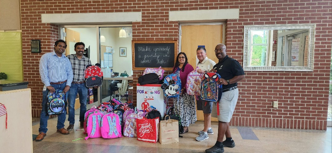 Colleagues came together for a Stuff the Backpack School Supply Drive to support the children in the local community. 