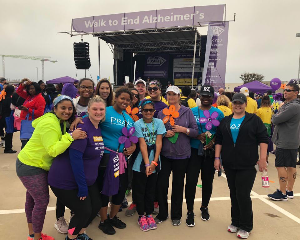 Staff at the Walk to End Alzheimer's event.
