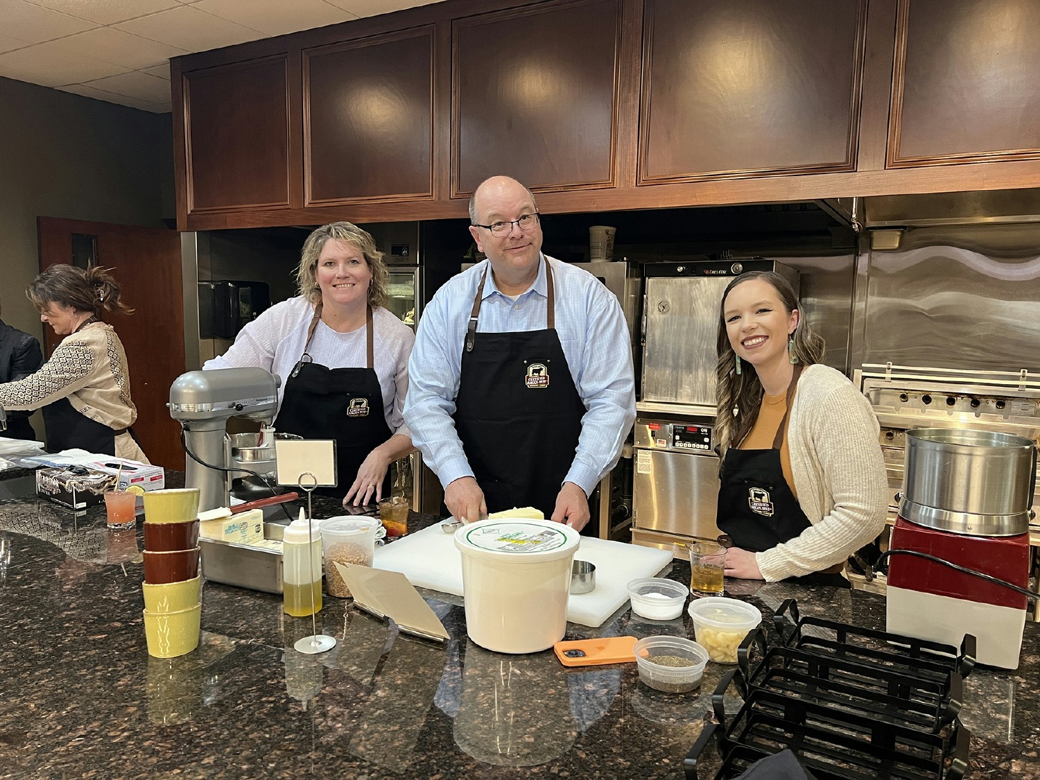 Team-building sessions this year included getting creative in the kitchen with the leadership team