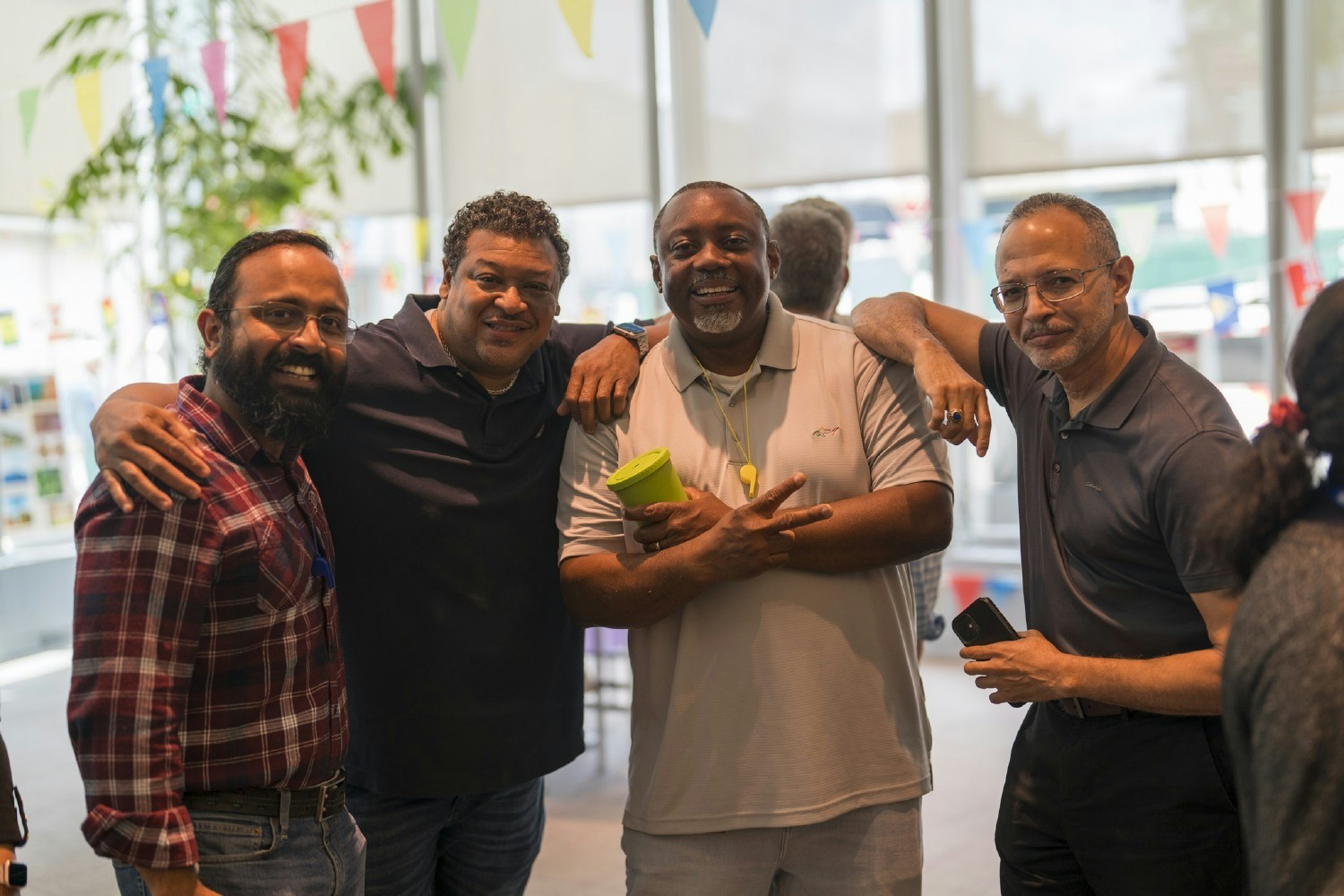Some of our IT staff at our Caribbean Heritage Month celebration where we enjoyed delicious foods and dance!