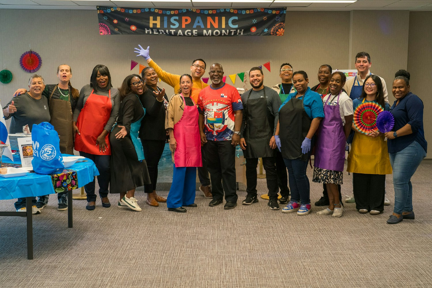 Our staff was getting ready to host our Hispanic Heritage Month celebration with traditional dishes. 