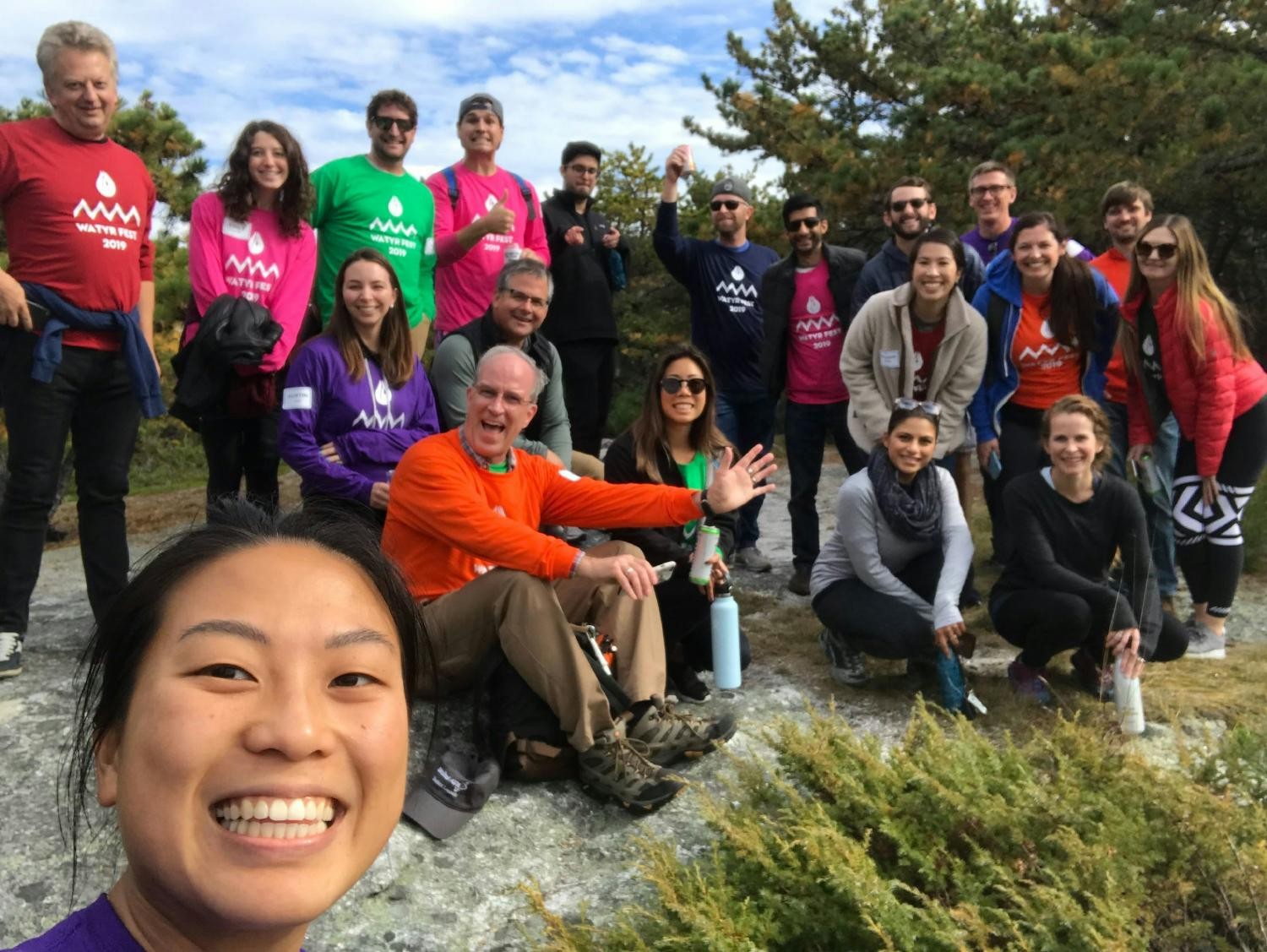 Hiking at our annual retreat