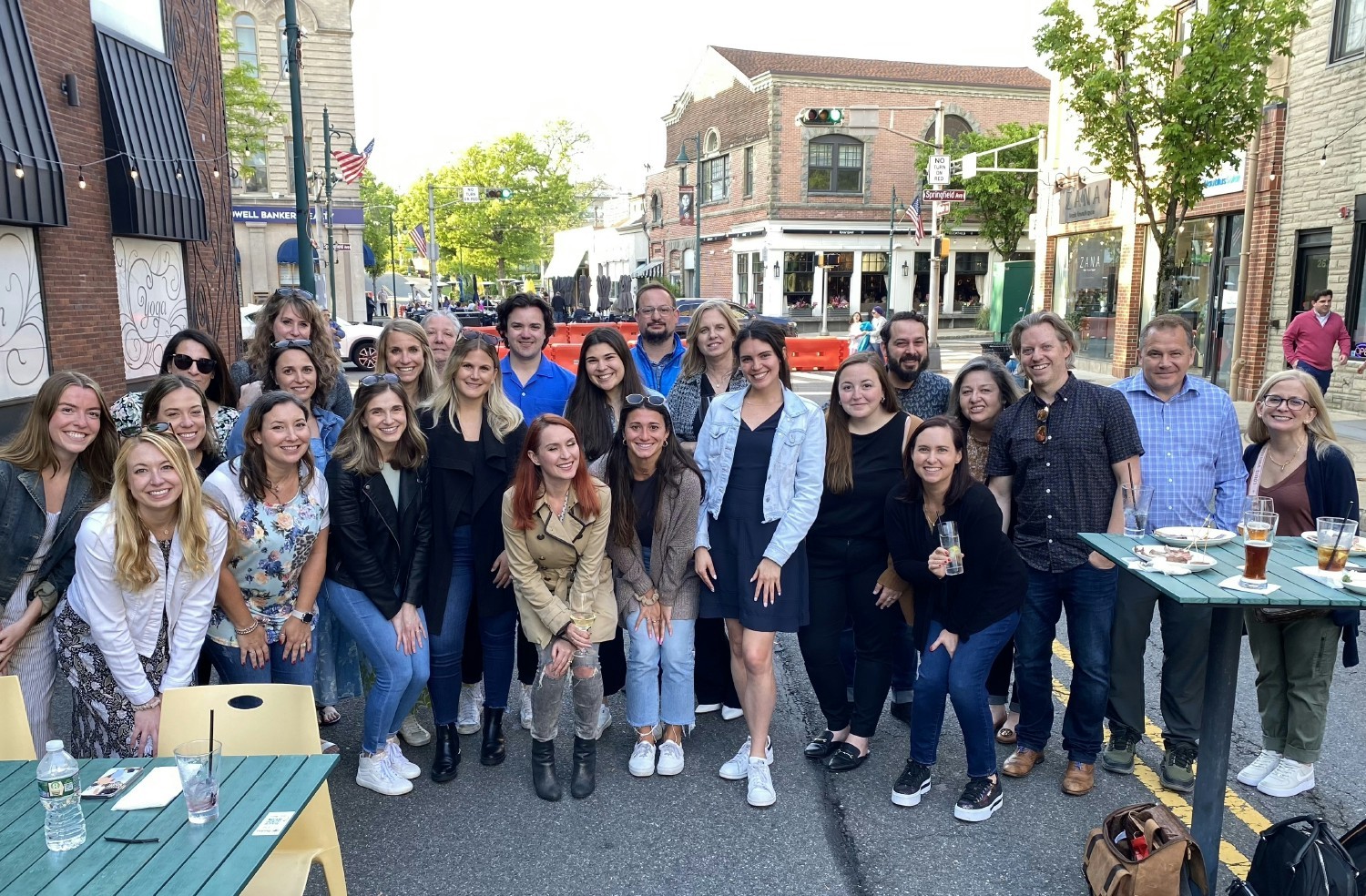 The Propeller Team enjoys a happy hour after our Bridges hygiene kit packing event.