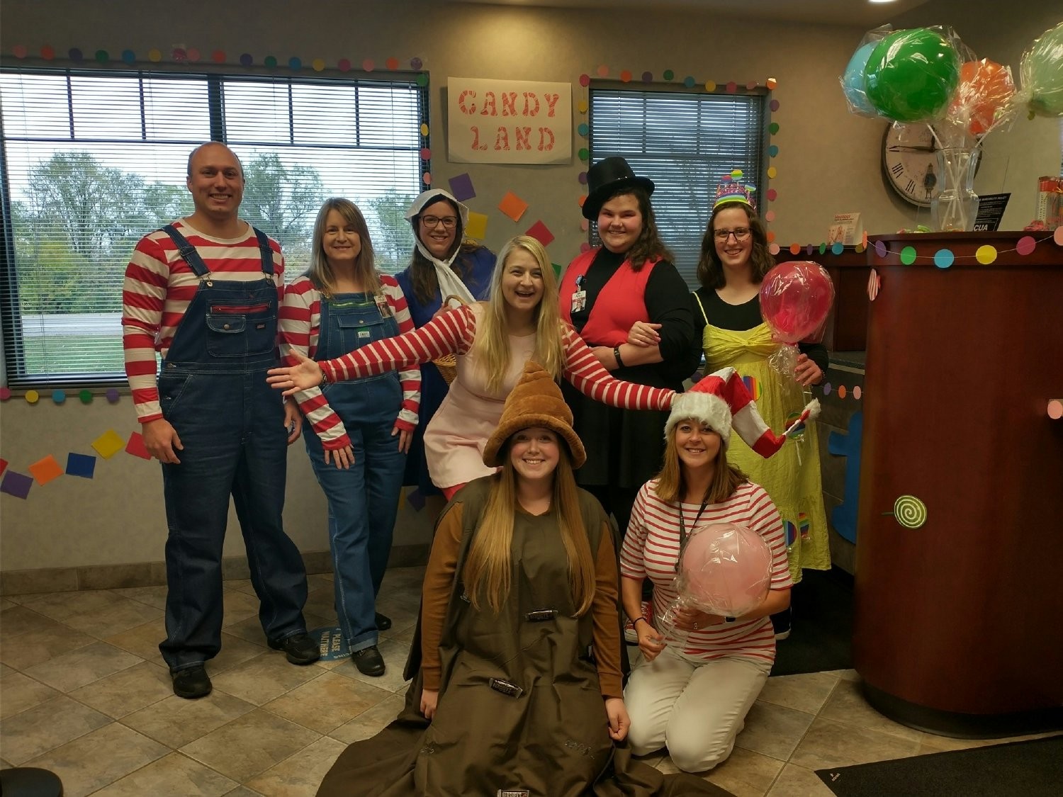 Employees participating in our employee Halloween Costume Contest. 