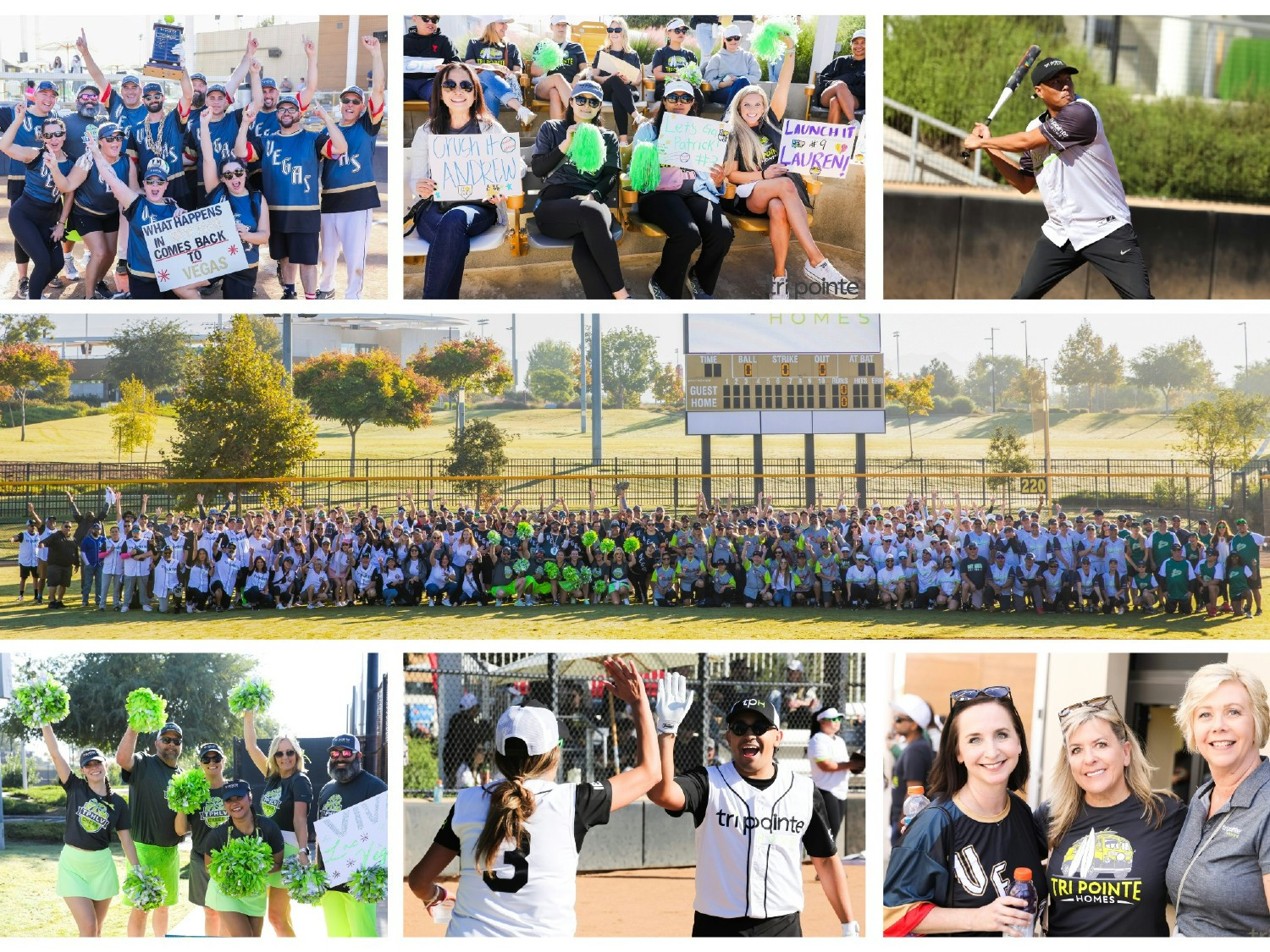 Team members from our CA and NV offices come together for the annual Tri Pointe Homes Softball Tournament