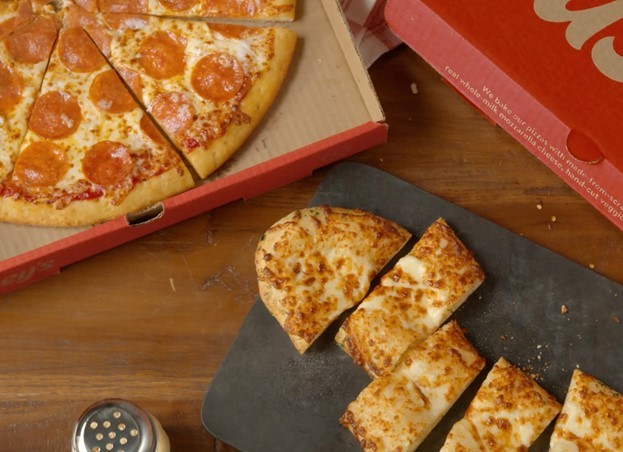 Pizza is at the heart of Casey’s offerings, a time-tested recipe that perfectly balances the taste of each ingredient.