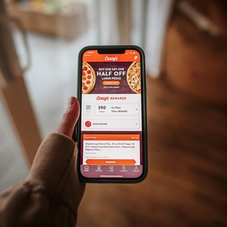 With Casey’s Rewards, guests earn points, so each visit adds up to free pizza, discounts, and local school donations.