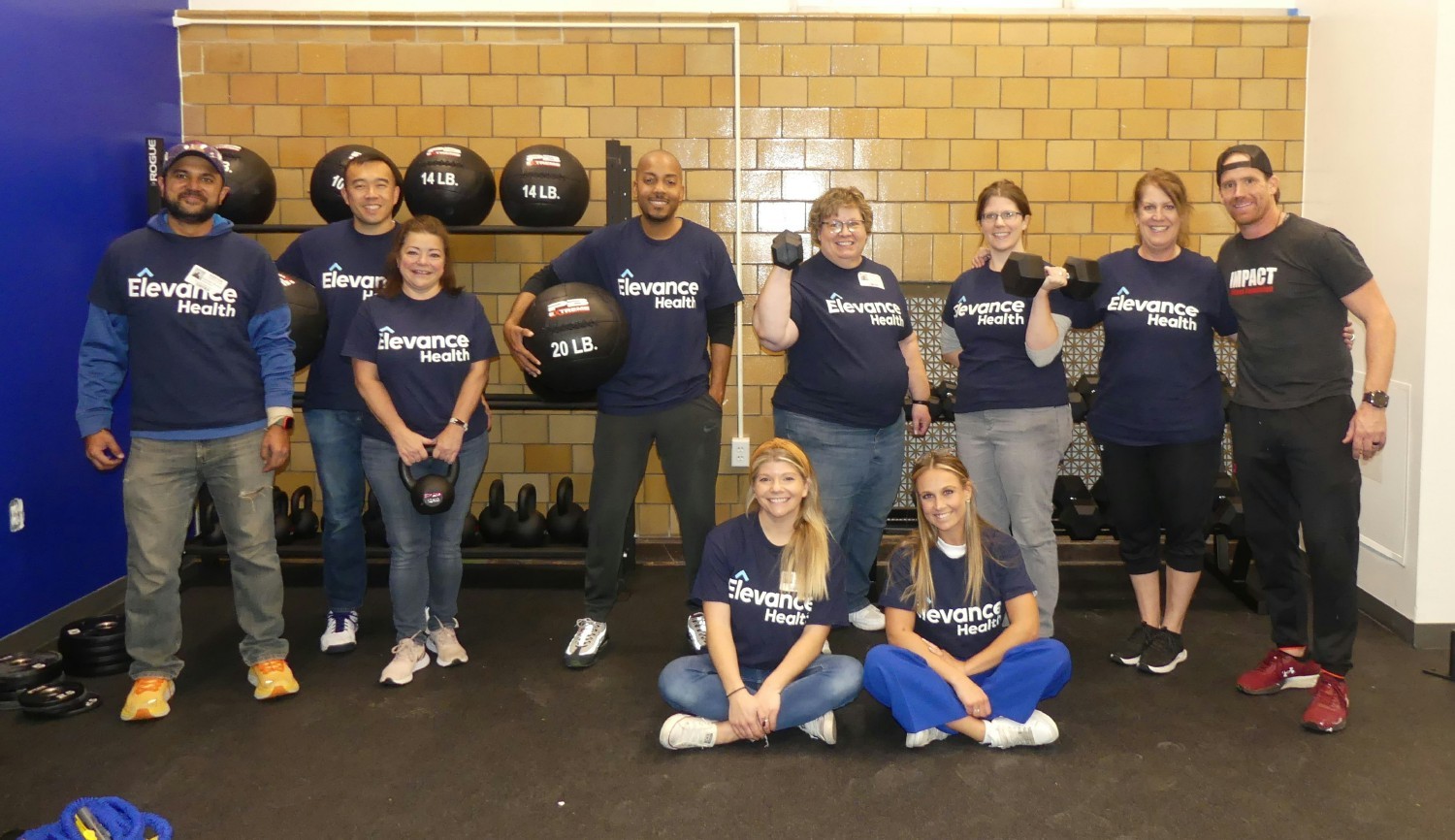 Elevance Health volunteers created a fitness and movement space at a local high school in Indianapolis
