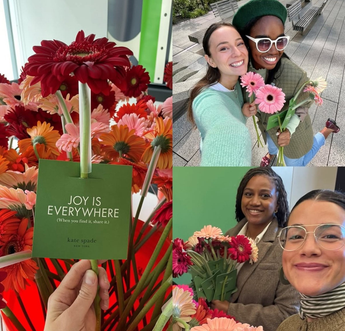 In honor of World Mental Health Day, the Kate Spade New York team gave out flowers to our local Hudson Yards community