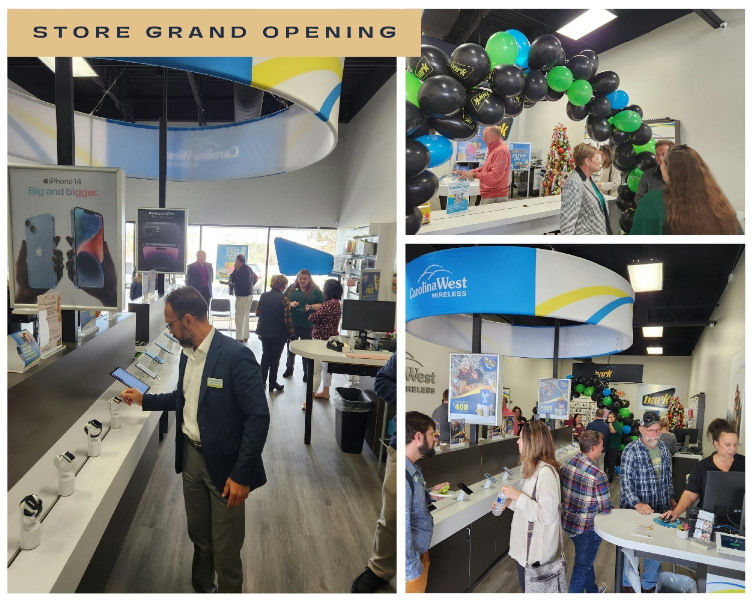 Inviting the community to come celebrate a new store's grand opening