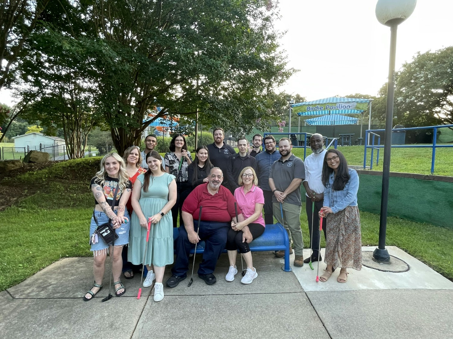 We enjoy friendly competition and lots of laughs. We had a blast playing mini-golf together! 