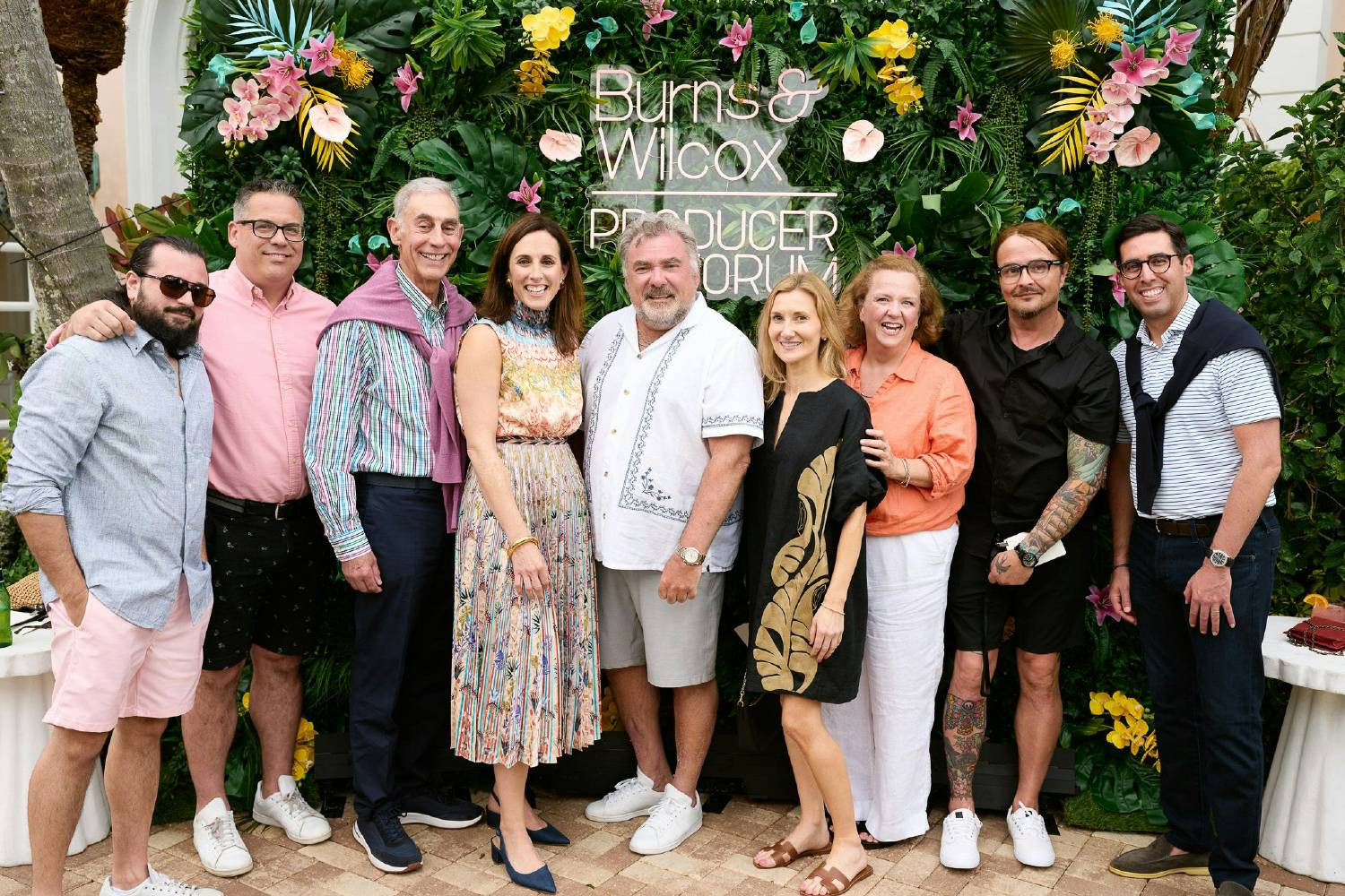 Burns & Wilcox Producer Forum attendees enjoying a poolside dinner at the Colony Hotel in the heart of Palm Beach.