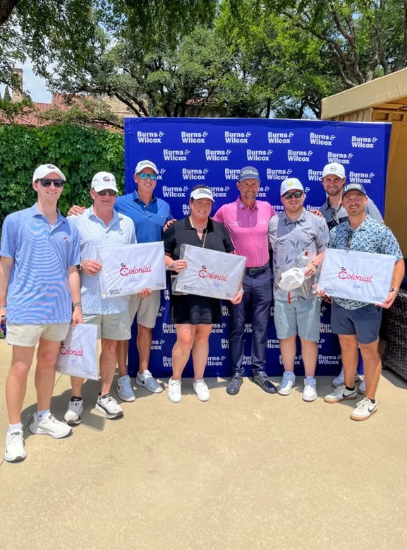 Associates enjoying the Charles Schwab Challenge at the Colonial Country Club with our brand ambassador, Webb Simpson.