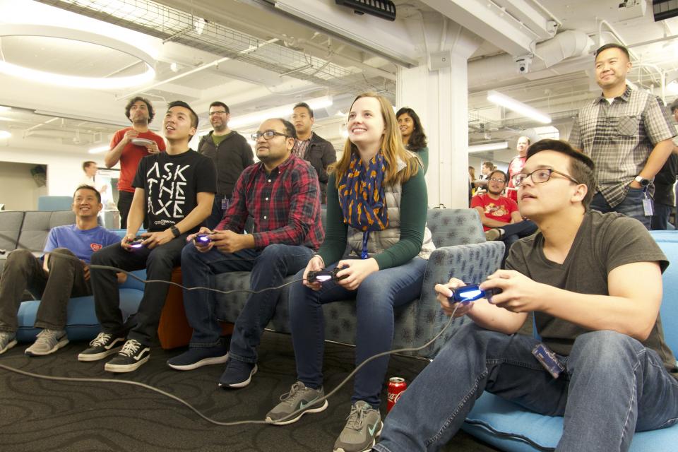 San Francisco Employees Playing PS4 Together