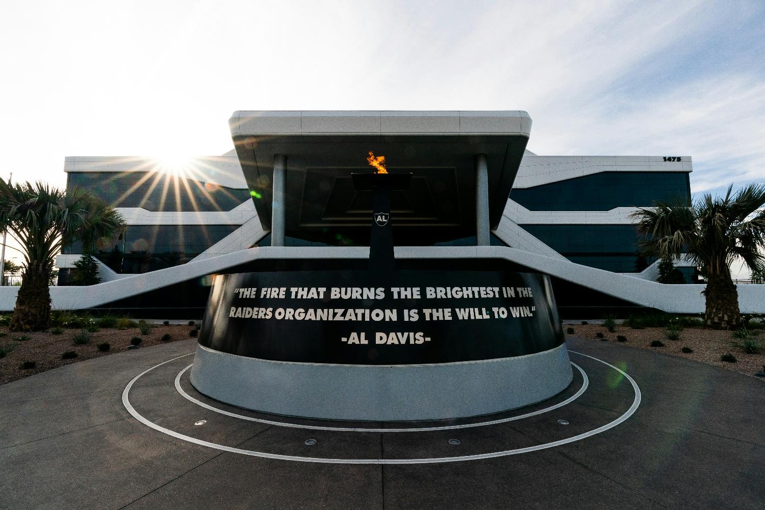 Front view of the Intermountain Healthcare Performance Center which is the Las Vegas Raiders Headquarters.   