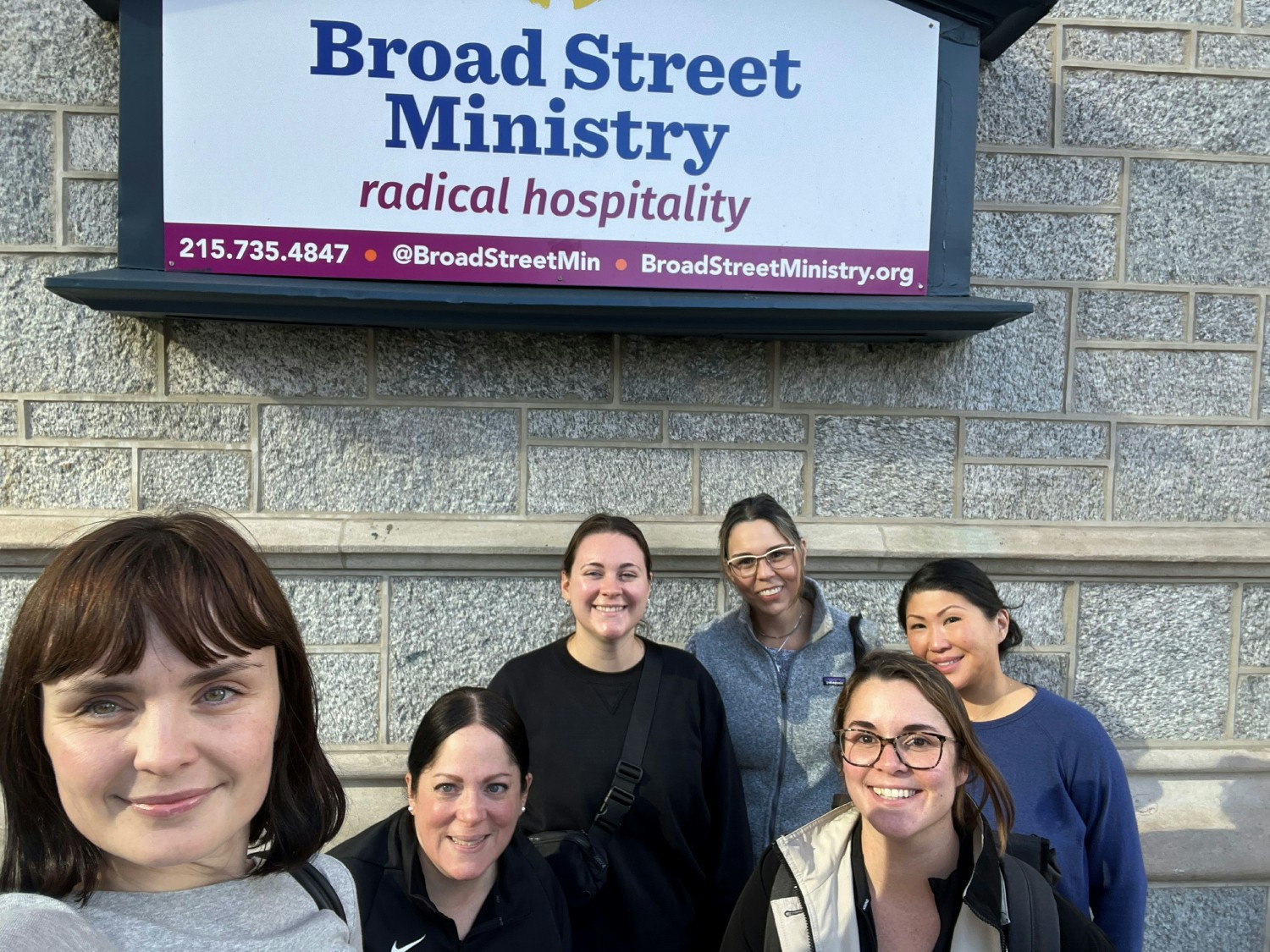 Volunteering at Philadelphia non-profit Broad Street Love providing meals and services to those in need.
