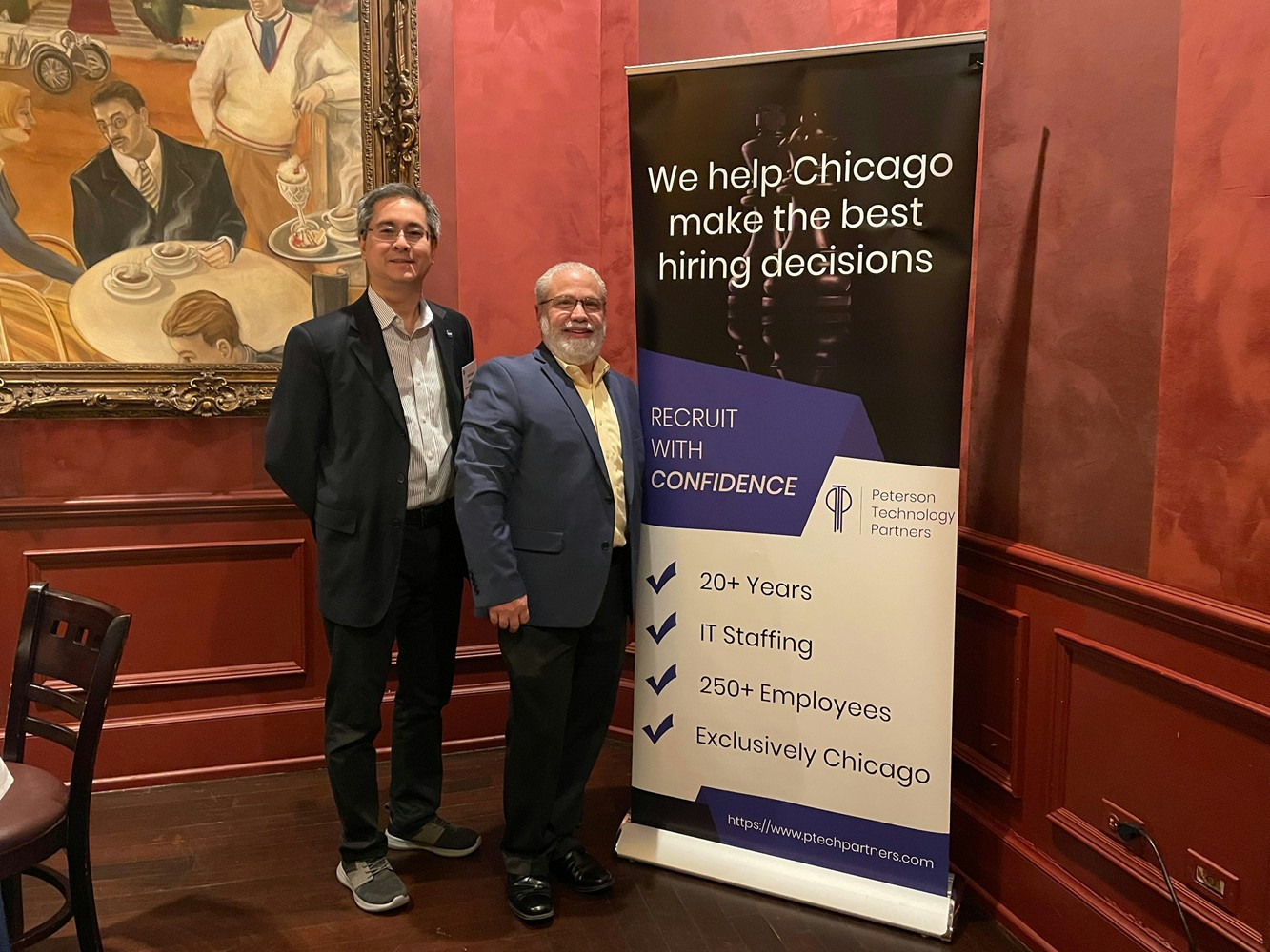 CMO George Wang & VP Sales Jay Johnson at a Company event