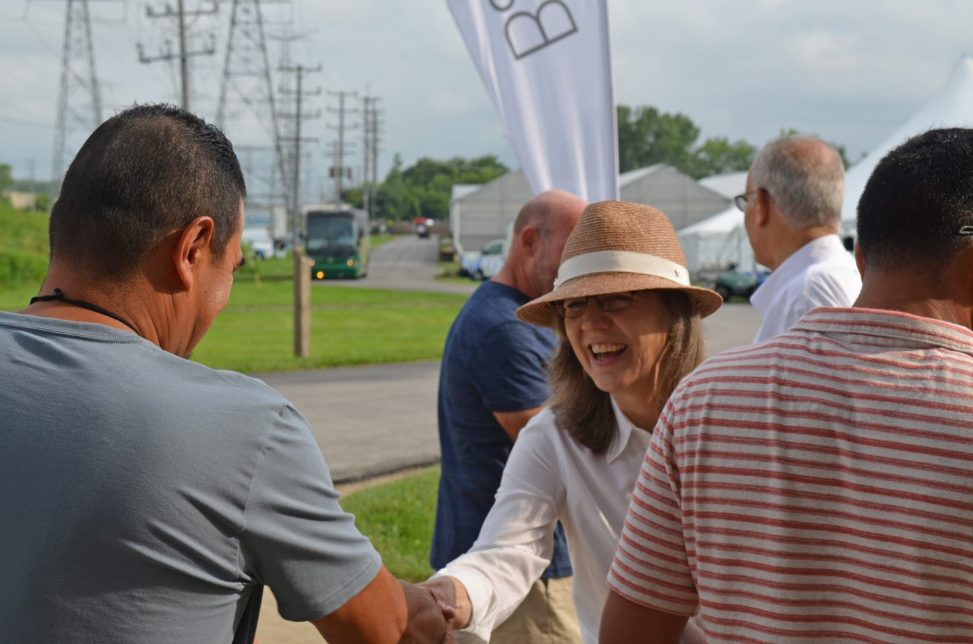 Company owner, Anna Ball, shakes and greets every customer visiting our campus for our exciting annual Customer Days!