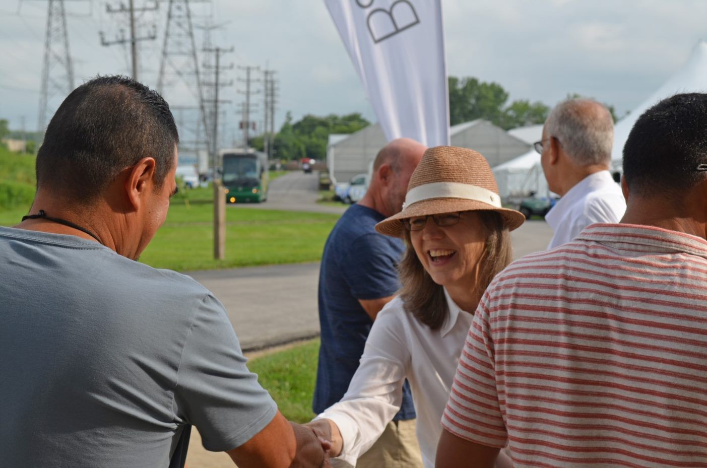 Company owner, Anna Ball, shakes and greets every customer visiting our campus for our exciting annual Customer Day!
