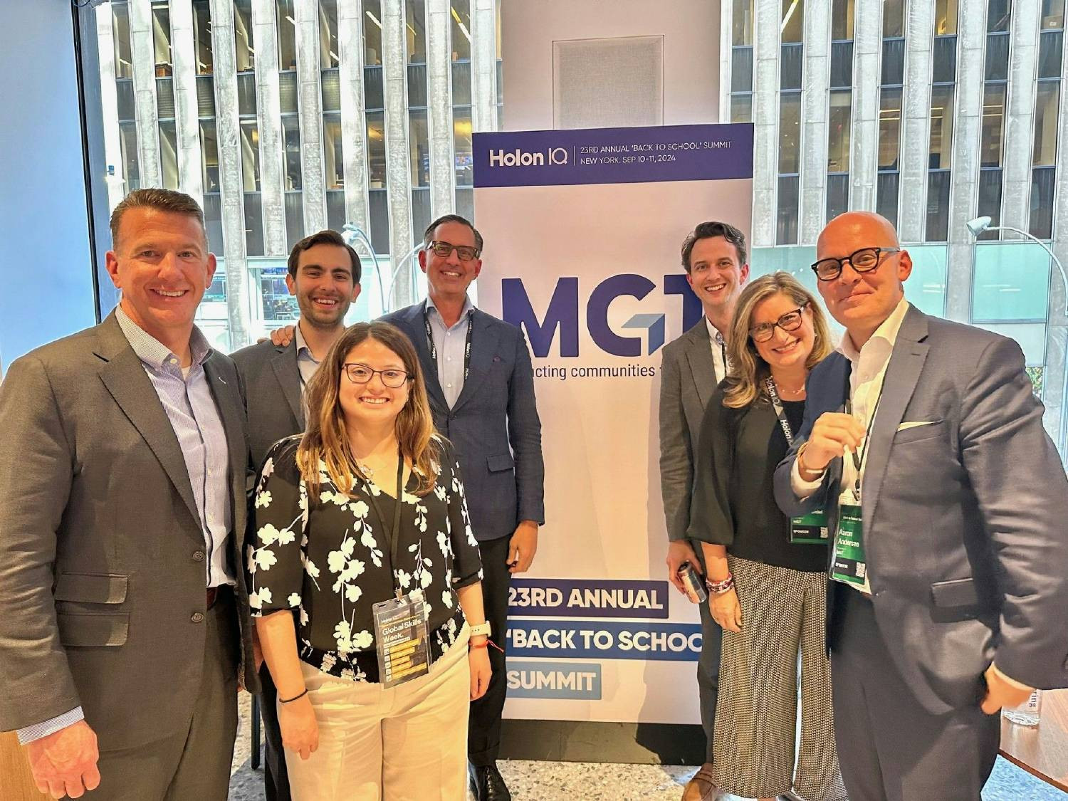 MGT CEO Trey Traviesa and colleagues attended the Holon IQ Back to School Summit.