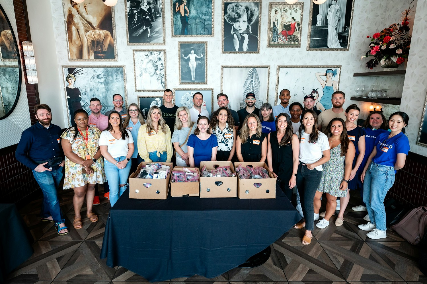 Boston Toasters volunteered with Toast.org by packing Thanksgiving meal kits during our Season of Giving campaign. 