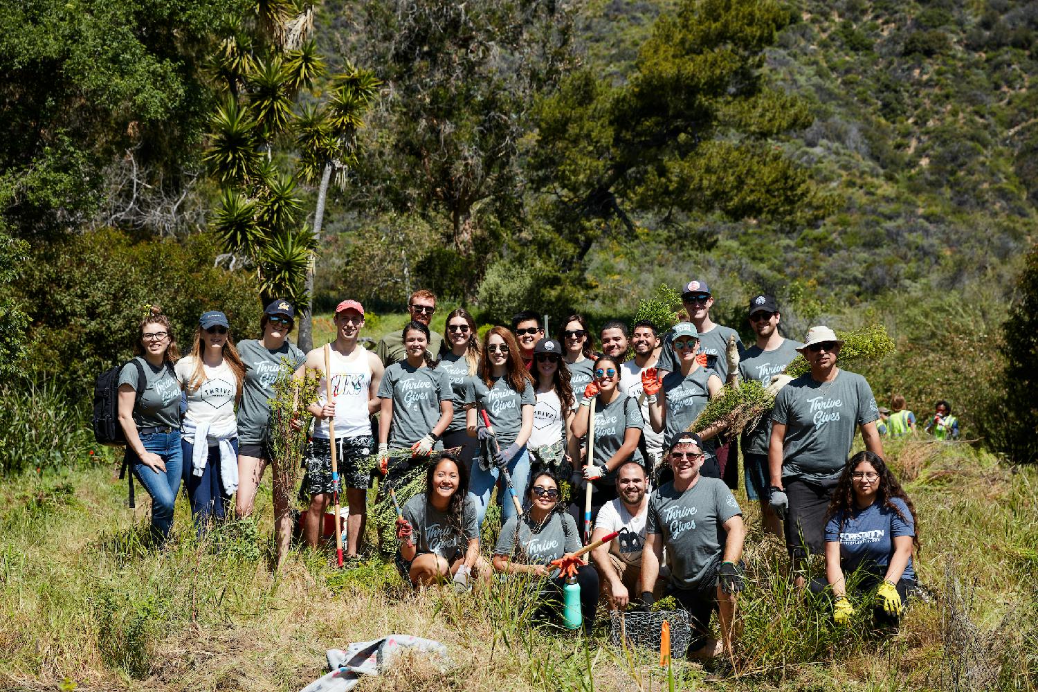 An awesome turnout for our volunteer event with One Tree Planted at Topanga State Park!