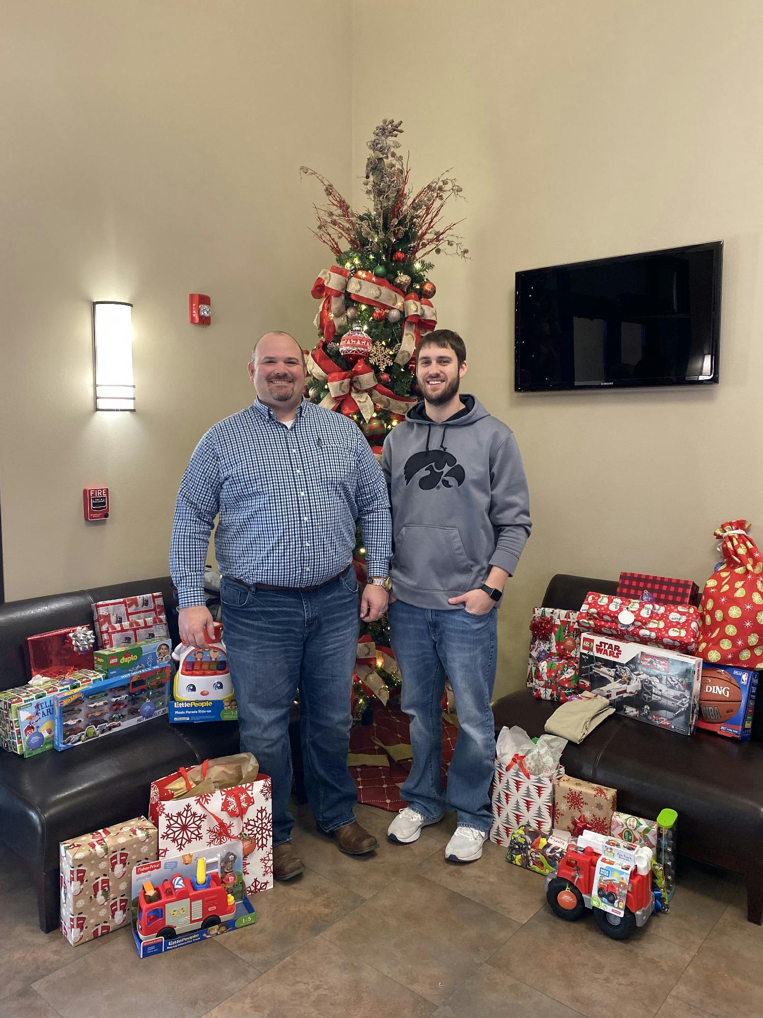 Andrew and Alex spearhead ESCO's gift fund to benefit families through HACAP.
