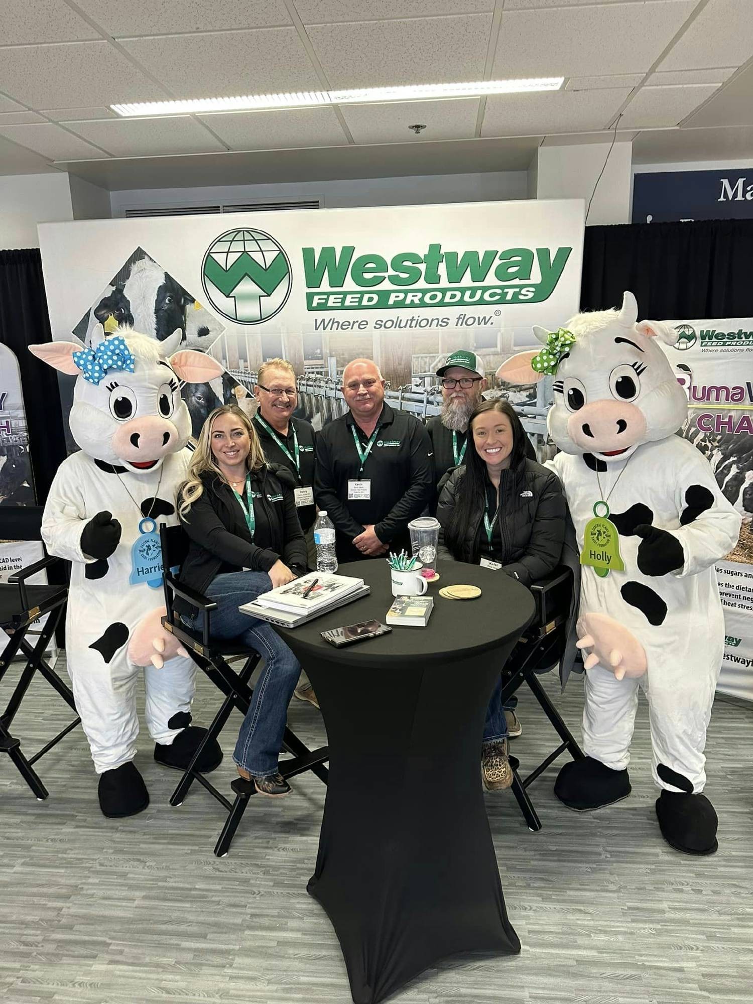 Sales team members at the Central Plains Dairy Expo.