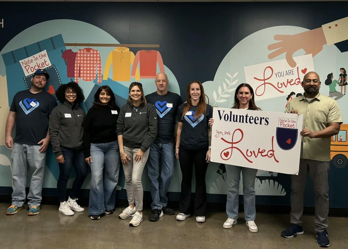 Our Raleigh team partnered with Note in the Pocket, donating and sorting clothing to support educational equity
