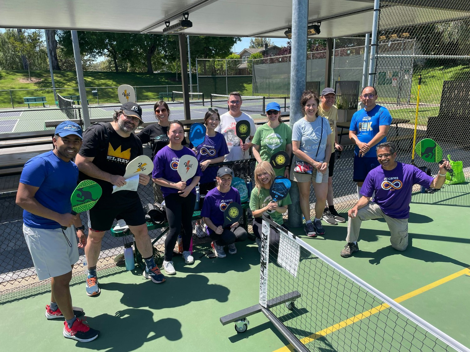 Our employees bring the energy on Employee Health & Fitness Day with some competitive pickleball action! 