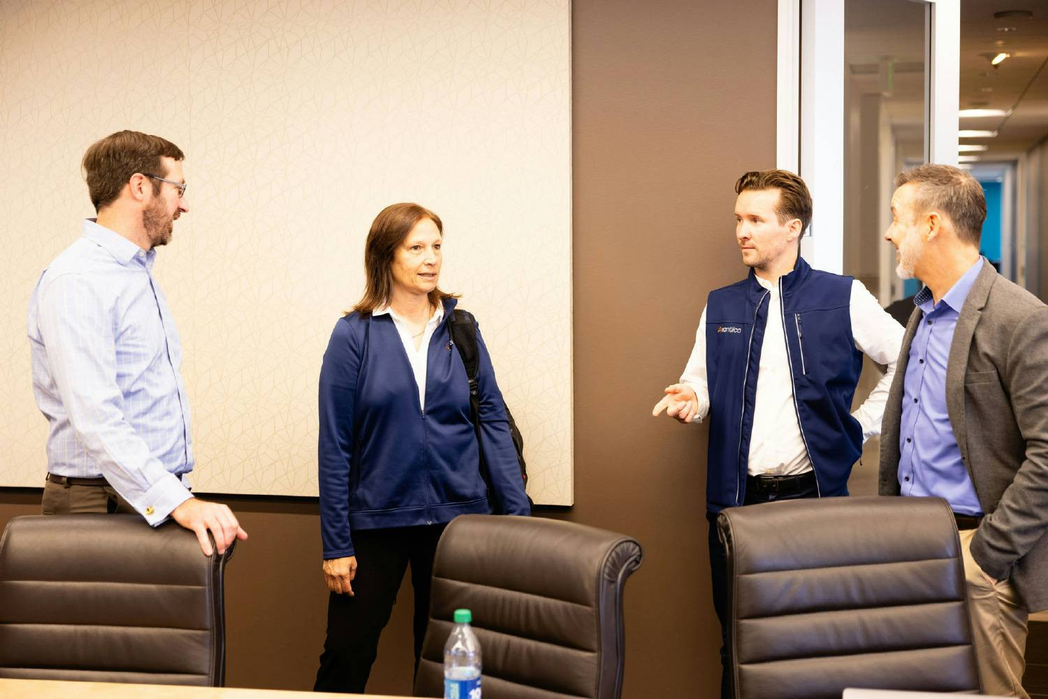 Team members at bi-annual customer event. 