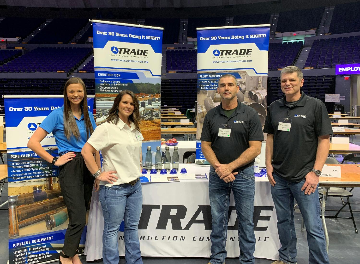Representatives from our HR department and fabrication shop spent the day at Louisiana State University speaking to students regarding career opportunities at Trade and promoting our Summer Internship Program.