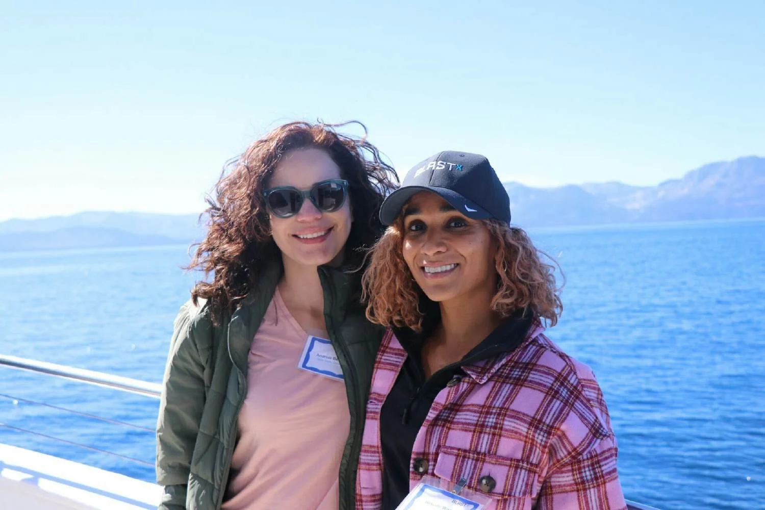 Enjoying the Lake Tahoe views as a team.