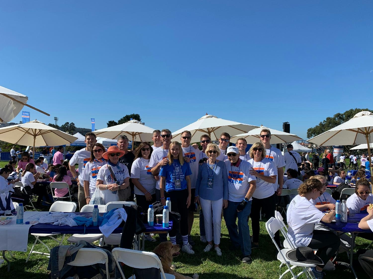 Employees leading a community 5k charity walk.