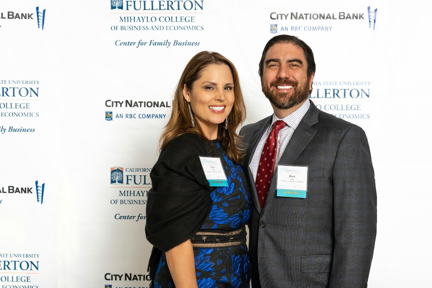 Mark and Dina Delp at the California State University Fullerton Family Business Awards